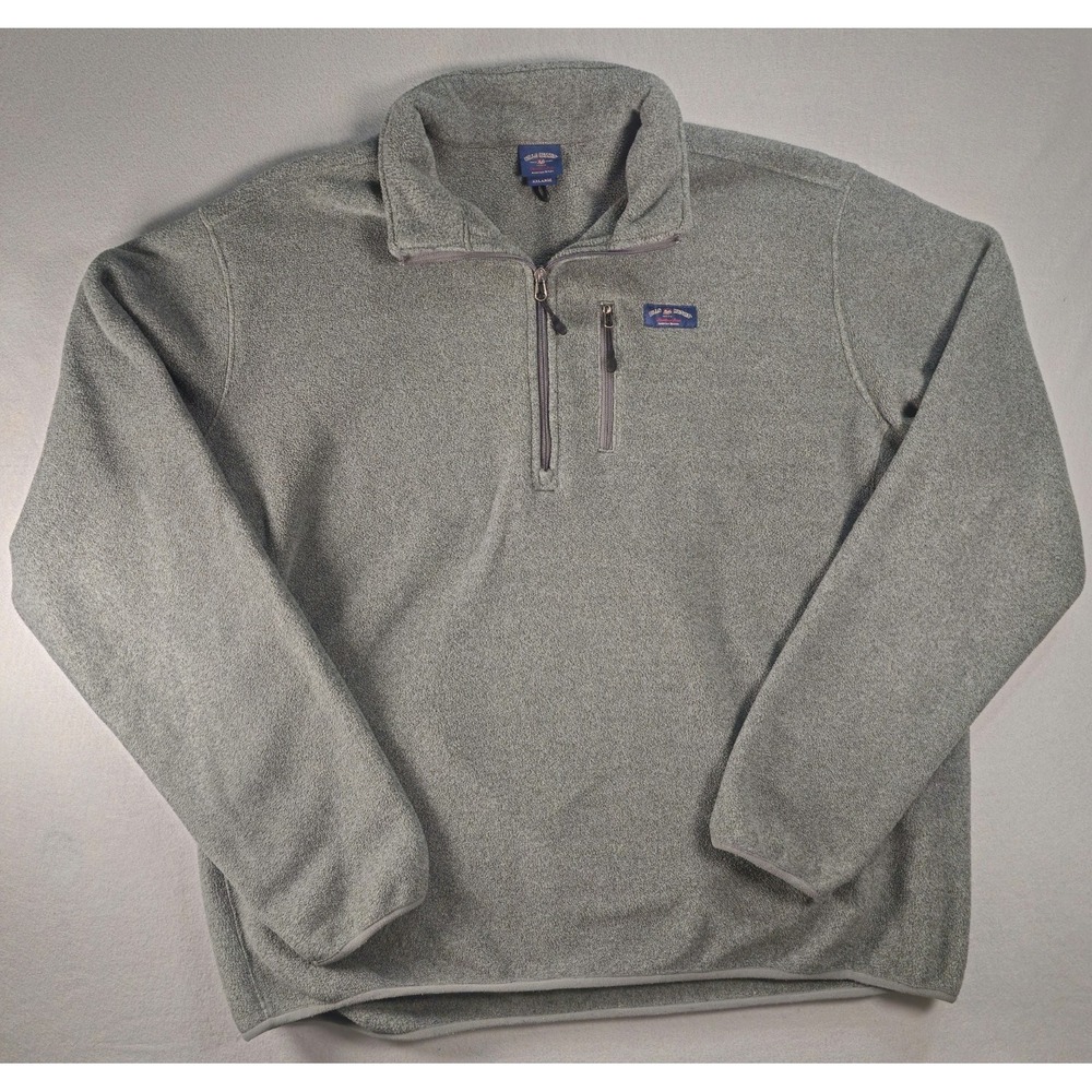 Bills Khakis Standard Issue Fleece 1/4 Zip Pullover Gray Chest Pocket Men's XXL